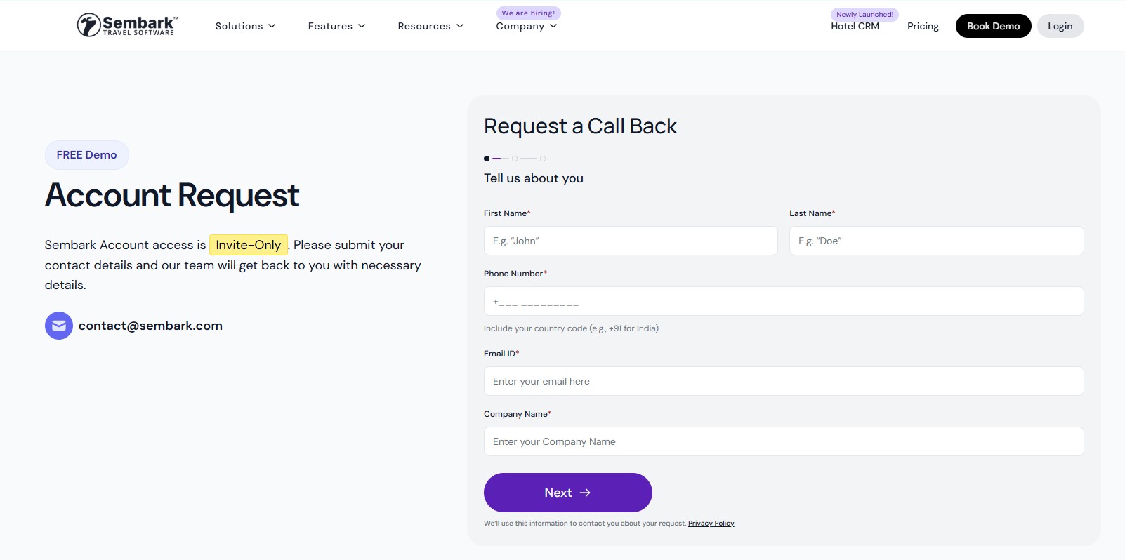 Image showing registration page content.