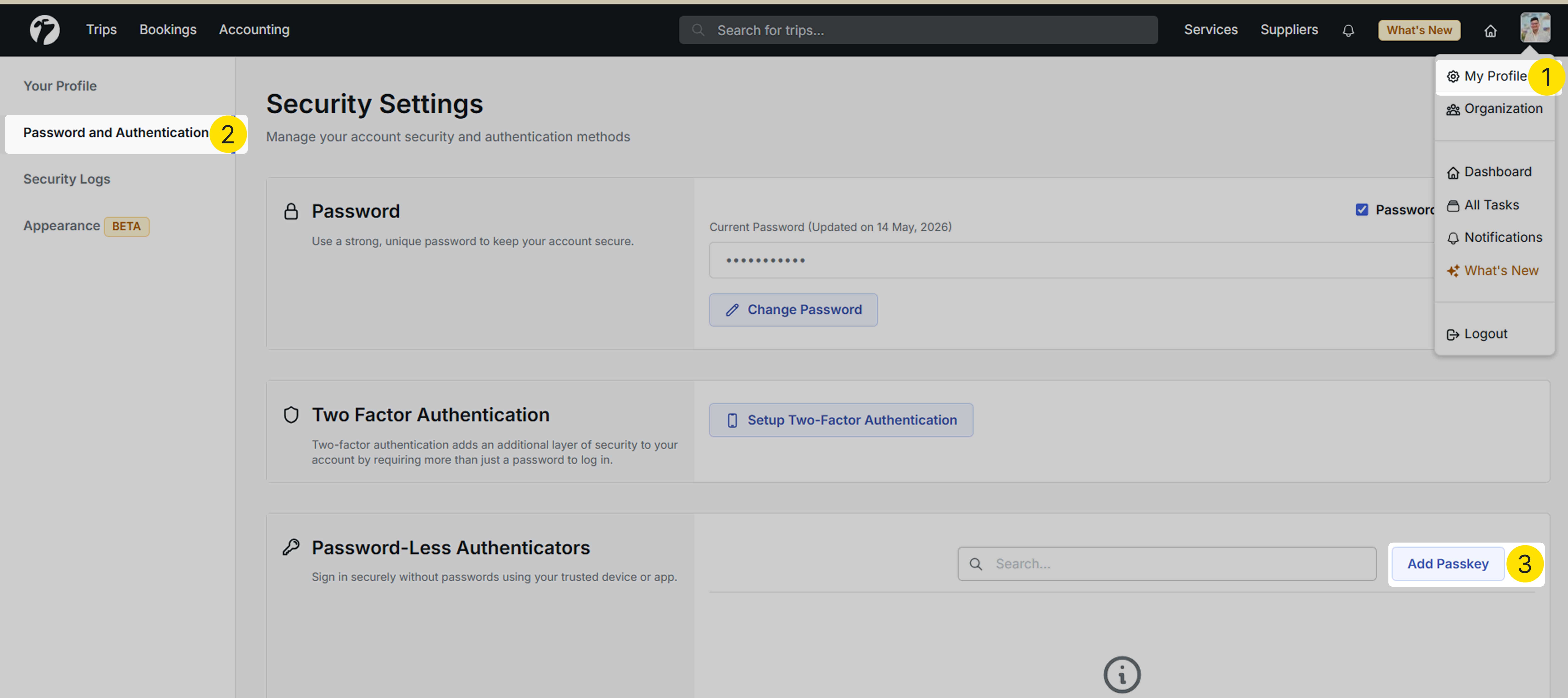 Image showing the Passwordless Login with Passkeys steps