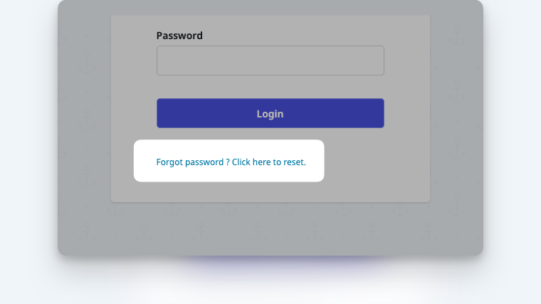 Password Reset Button Image showing password reset call to action