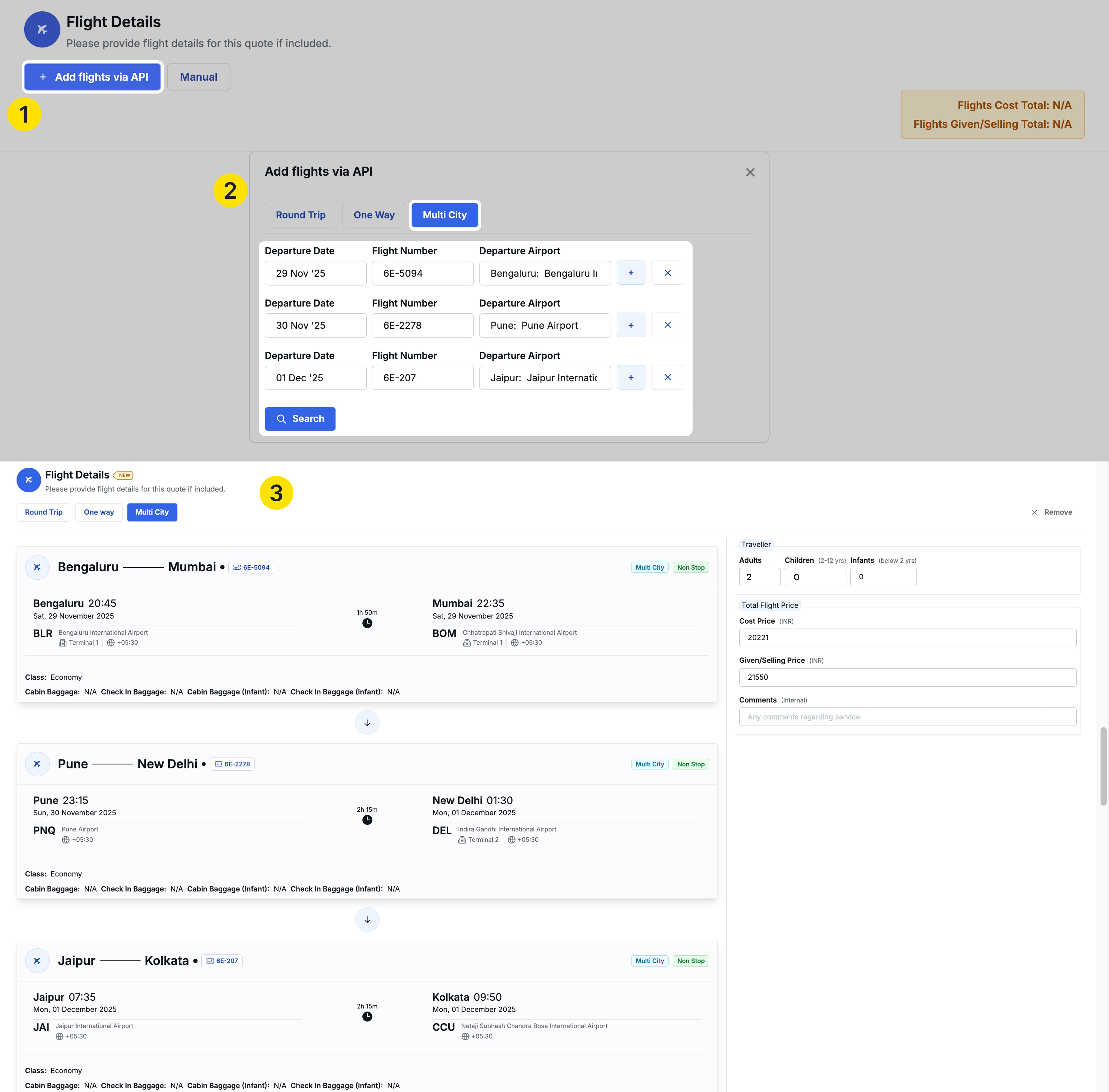 Image showing multi-city flights