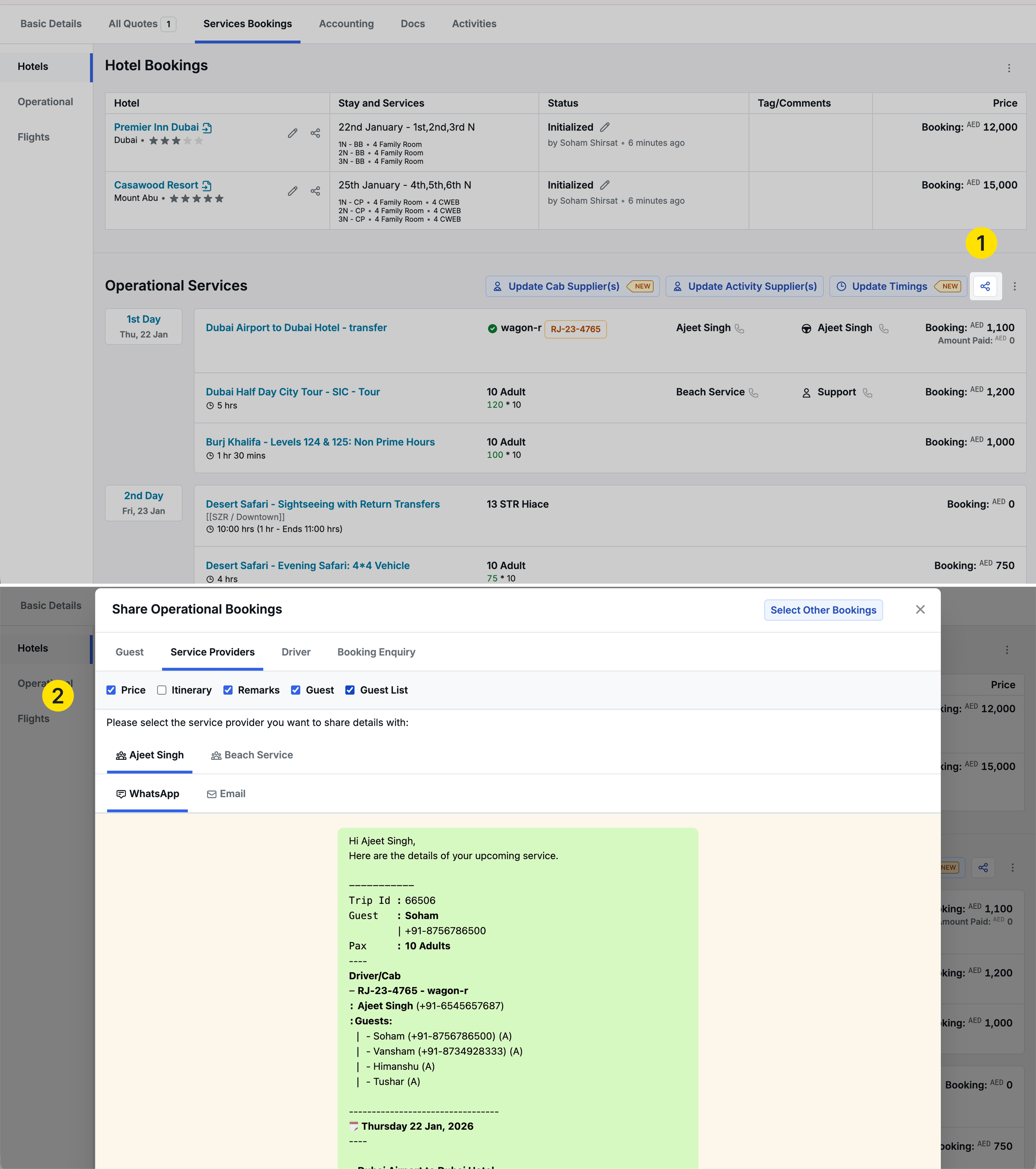 Image Showing the overall service sharing